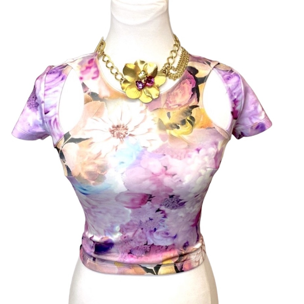 Aeropostale Scuba Floral Blouse